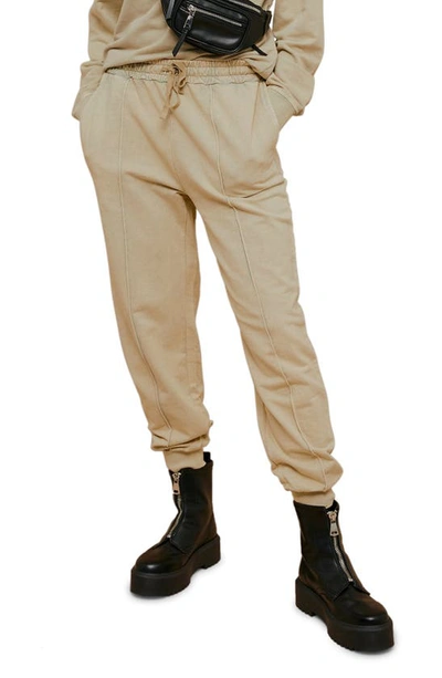 Topshop Sweatpants In Sand Heather-neutral