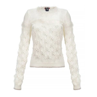 Andreeva White Swan Handmade Knit Sweater