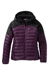 Outdoor Research Helium 800 Fill Power Down Hooded Jacket In Blackberry