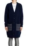 MONCLER QUILTED DOWN & WOOL LONG CARDIGAN,G10939B53700A9612