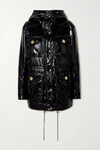 BALMAIN HOODED PADDED GLOSSED-SHELL JACKET