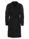 NEIL BARRETT NEIL BARRETT BOMBER SLEEVE DOUBLE BREASTED TRENCH COAT