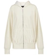 Les Tien Velour Hoodie In White