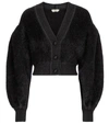 FENDI CROPPED MOHAIR-BLEND CARDIGAN,P00524825