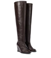 DOROTHEE SCHUMACHER SOPHISTICATED CHIC LEATHER OVER-THE-KNEE BOOTS,P00527381