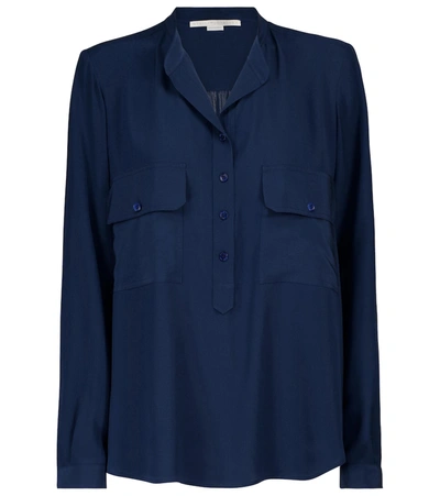 Stella Mccartney Estelle Buttoned Shirt In Dark Blue