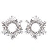 Amina Muaddi Begum Mini Embellished Earrings In Silver