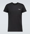 Balmain Flocked Logo Short-sleeve T-shirt In Black