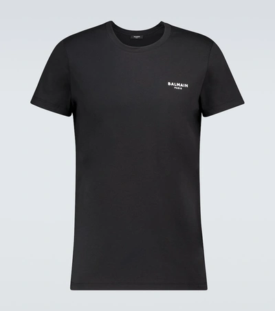 Balmain Black Cotton T-shirt