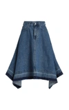 Jw Anderson J.w. Anderson Cotton Denim Skirt In Medium Wash