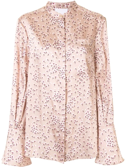 Acler Chase Floral Blouse In Brown