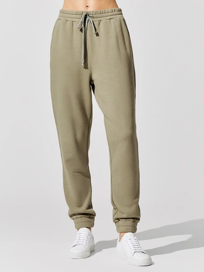 Carbon38 French Terry Jogger Pant In Utility Green