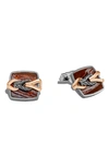 John Hardy Asli Classic Chain Link Cufflinks In Silver And Bronze