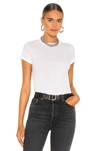 Re/done X Hanes Modern Cotton 1960s Slim Tee In Optic White