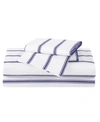 Truly Soft Queen 4 Pc Sheet Set Bedding In Ticking Stripe White/navy