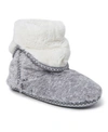 Dearfoams Beth Faux Fur Fold Down Fuzzy Bootie Slipper In Gray Frost