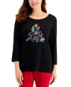 KAREN SCOTT SHELL EMBELLISHED TOP, CREATED FOR MACY'S