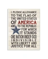 STUPELL INDUSTRIES PLEDGE OF ALLEGIANCE STARS AND STRIPES AMERICANA RUSTIC WOOD LOOK SIGN, 10" L X 15" H