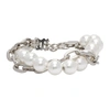 MISBHV MISBHV OFF-WHITE PEARL TWISTED CHAIN BRACELET