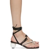 JW ANDERSON BLACK PEARL HEELED SANDALS