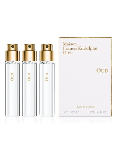 Maison Francis Kurkdjian 3 X 0.37 Oz. Oud Eau De Parfum Travel Spray Refills