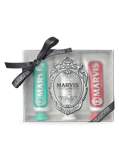 Marvis Women's Travel With Flavor 3-piece Toothpaste Set In Classic  Whitening & Cinnamon