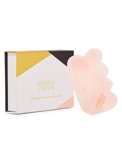 Angela Caglia Rose Quartz Gua Sha Lifting Tool - Pink