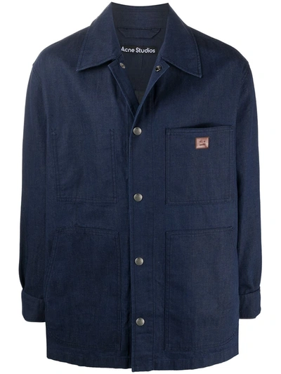 Acne Studios Oversized Workwear Denim Shirt-jacket In Blue