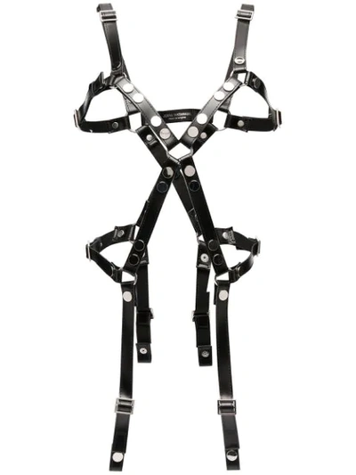 Junya Watanabe Studded Strap Braces In Black