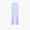 Tekla Organic Cotton Pyjama Trousers In Blue