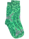 VERSACE BAROQUE PRINT COTTON-BLEND SOCKS