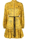 ZIMMERMANN HIGH NECK FLORAL PRINT DRESS
