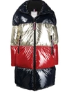TOMMY HILFIGER COLOUR BLOCK PADDED COAT