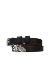 Alexander Mcqueen Skull Charm Leather Wrap Bracelet In Black