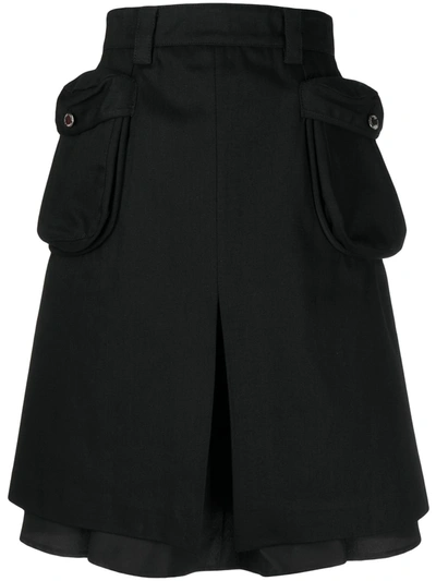 Sunnei Pocket-detail Skirt In Black