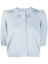 BYTIMO FLORAL-EMBROIDERED CARDIGAN