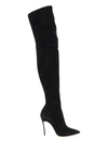 CASADEI BLADE 100 OVER THE KNEE SUEDE BOOTS,11649510