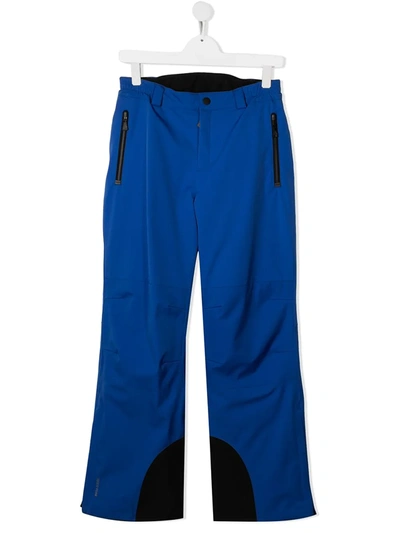 Moncler Kids' Straight-leg Cargo Trousers In Blue