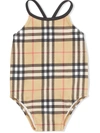 BURBERRY CHECK-PRINT SWIMSUIT