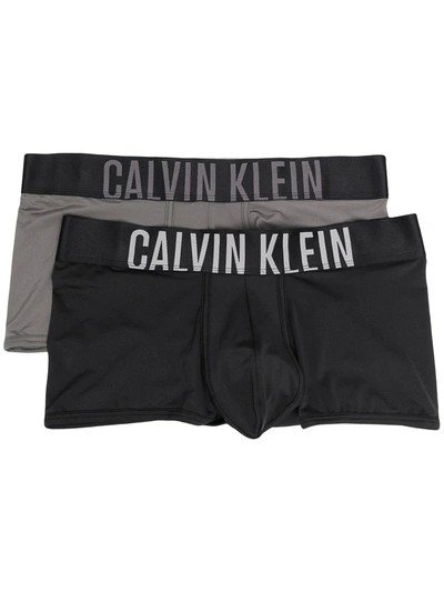Calvin Klein Underwear Logo-waistband Boxer Shorts In Black