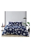Marimekko Unikko 3-pc. King Comforter Set Bedding In Indigo Blue