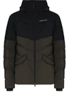 PEAK PERFORMANCE TWO-TONE HOODED PADDED JACKET