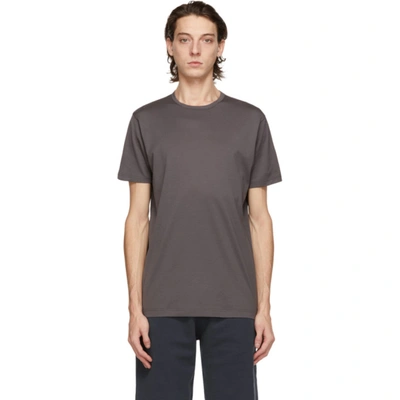 Sunspel Classic Crew Neck T-shirt Charcoal In Black