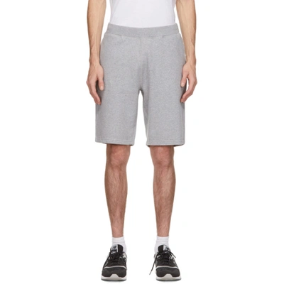 Sunspel Mens Grey Melange Relaxed Cotton-jersey Shorts Xl