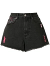 AAPE BY A BATHING APE HIGH-RISE EMBROIDERED SHORTS