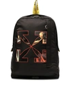 OFF-WHITE CARAVAGGIO-PRINT LOGO BACKPACK