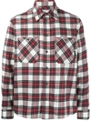 OFF-WHITE PLAID-CHECK LOGO SHIRT