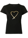 AGNÈS B. HEART PRINT ROUND NECK T-SHIRT