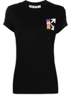 Off-white Gradient Logo Cotton T-shirt In Black