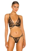 THISTLE AND SPIRE MULLBERRY KEYHOLE BRALETTE,TIRR-WI92